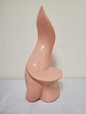 Mid-Century Modern Abstract Ceramic Pink Blush Sculpture